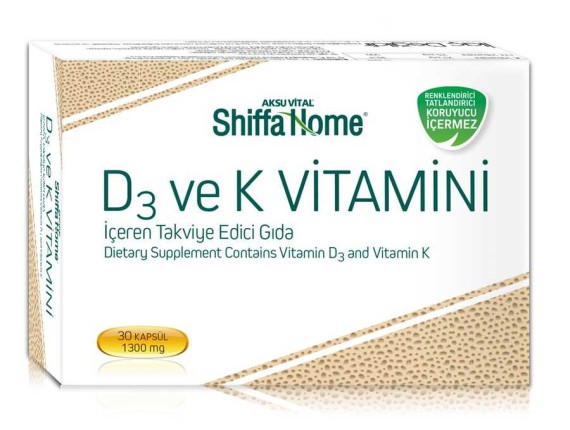 Shiffa Home - D3 ve K2 Vitamini 1300 mg Softjel