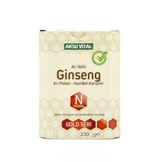Aksuvital - Ginsengli Arı Sütü Bal Polen (N) 13.000 Mg.