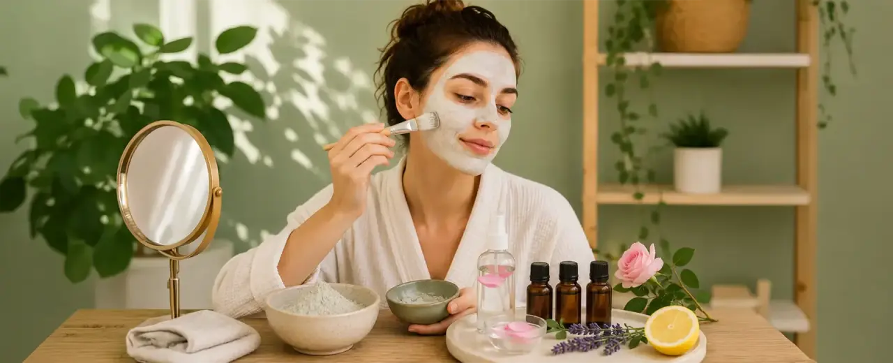 Akneli Ciltler İçin Set: Kil ve Bitkisel İçeriklerle Maske Rutini