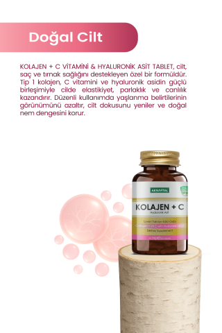 Aksuvital Kolajen + C Vitamini & Hyaluronik Asit 60 Tablet