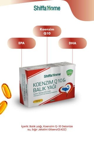 Shiffa Home Koenzim Q10 & Balık Yağı 30 Softjel -1340 mg