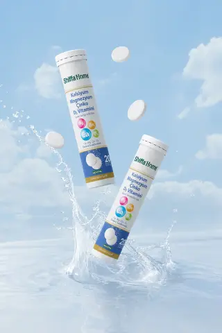 Shiffa Home Kalsiyum Magnezyum Çinko D3 Vitamini  - 20 Efervesan Tablet