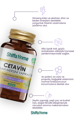 Cetavin Yaban Mersini Yaprağı - 60 Kapsül