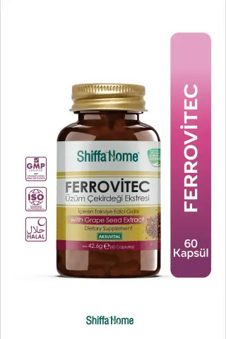 Shiffa Home Ferrovitec Üzüm Çekirdeği Ekstresi 60 Kapsül