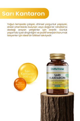 Shiffa Home Sarı Kantaron 60 Kapsül