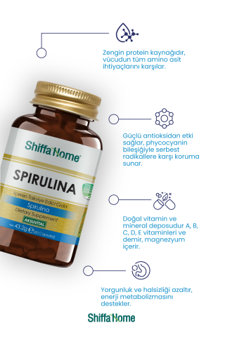 Shiffa Home Spirulina 60 Kapsül