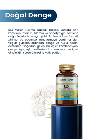 Shiffa Home Rlx Melisa Ekstresi 60 Kapsül