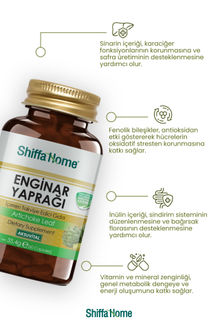 Shiffa Home Enginar Yaprağı 60 Kapsül
