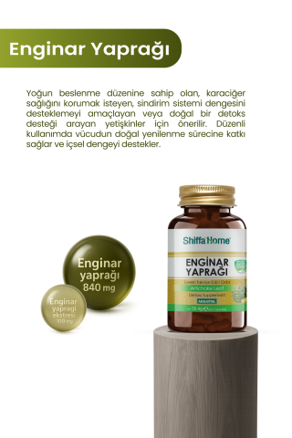 Shiffa Home Enginar Yaprağı 60 Kapsül