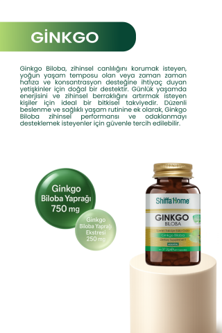 Shiffa Home Ginkgo Biloba 60 Kapsül