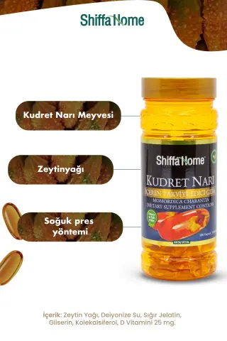 Shiffa Home Zeytinyağlı Kudret Narı 1000mg 100 Softjel