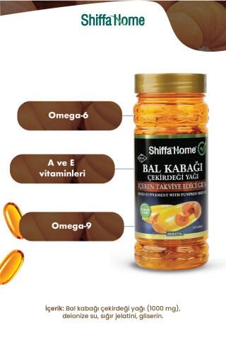 Shiffa Home Bal Kabağı Çekirdeği Yağı 100 Softjel