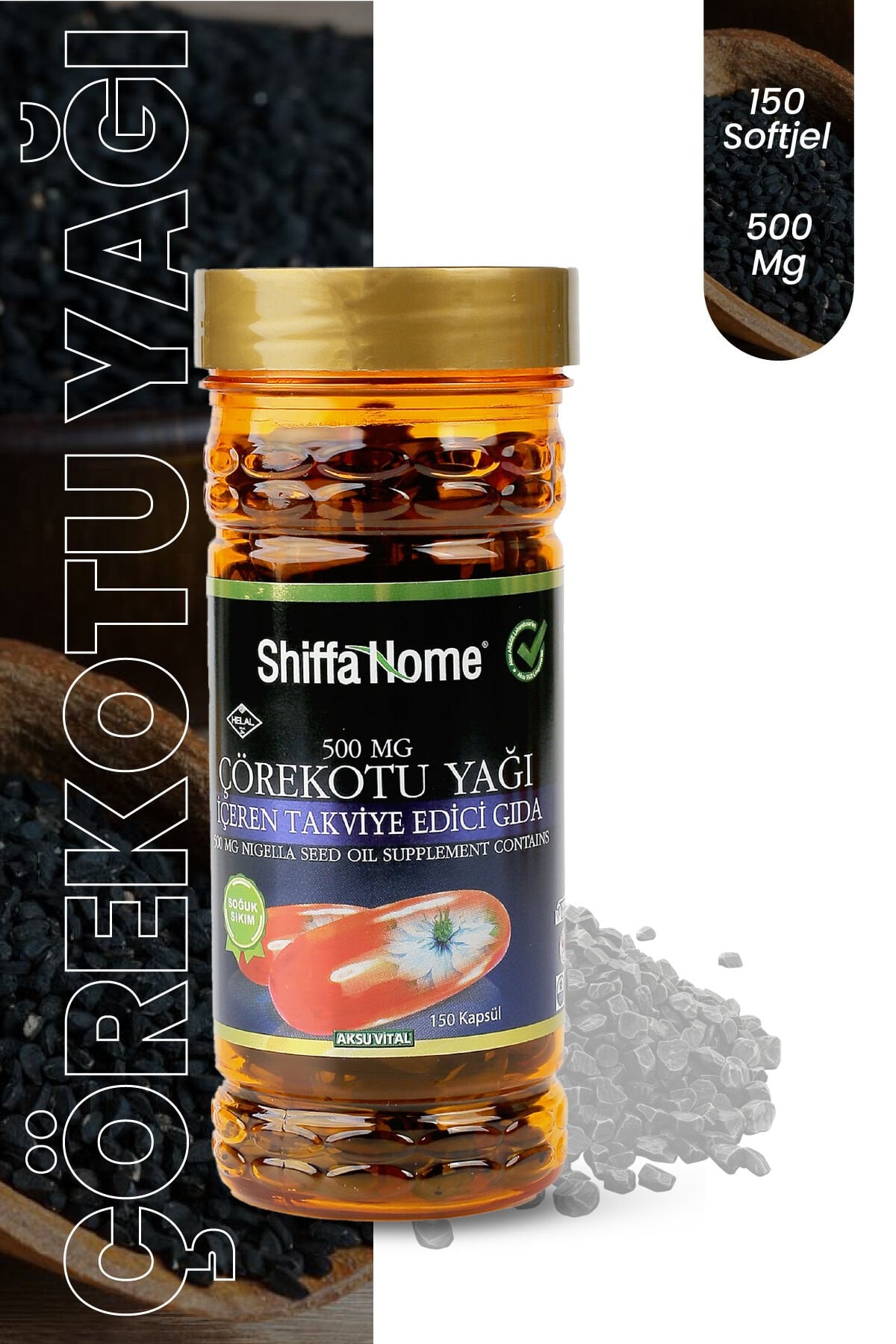 Shiffa Home Çörekotu Yağı Softjel 500 mg