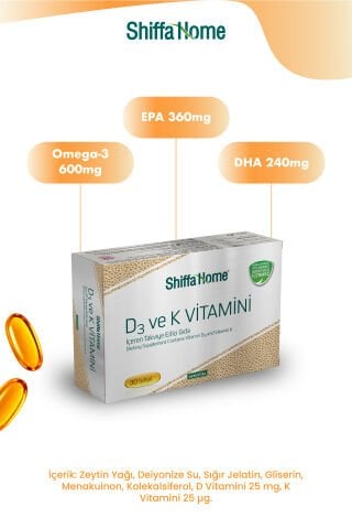 D3 ve K2 Vitamini 1340 mg Softjel