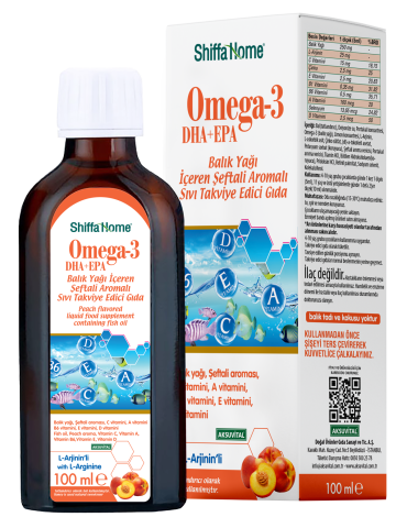 Omega-3 EPA+DHA Balık Yağı Şeftali Aromalı