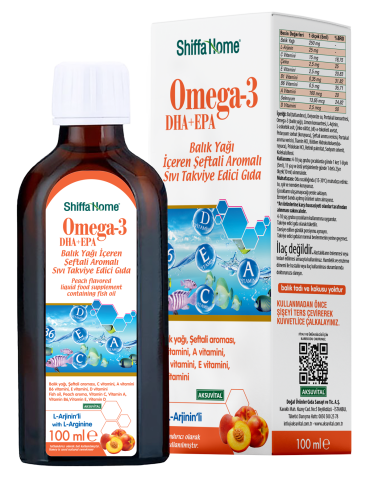 Omega-3 EPA+DHA Balık Yağı Şeftali Aromalı
