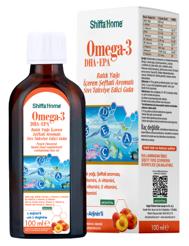 Omega-3 EPA+DHA Balık Yağı Şeftali Aromalı