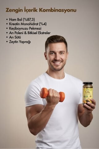 Aksuvital Kreatinli CAL Keçiboynuzu Pekmezli Arı Sütlü Zeytin Yapraklı Macun 300g