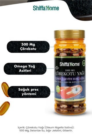 Shiffa Home Çörekotu Yağı Softjel 1000mg