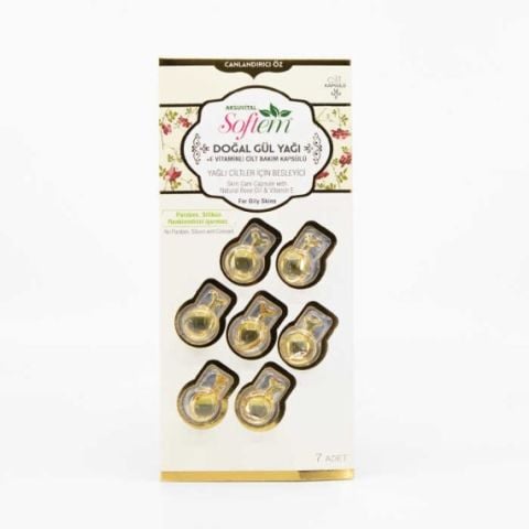 Softem Gül Yağı + E Vitaminli Cilt Bakım Kapsülü
