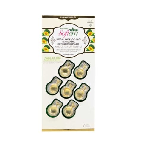 Softem Avokado Yağı E Vitaminli Cilt Bakım Kapsülü 7 Kapsül
