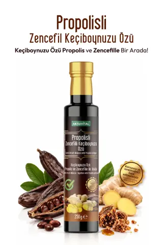Aksuvital Propolis Zencefil Keçiboynuzu Özü 350g