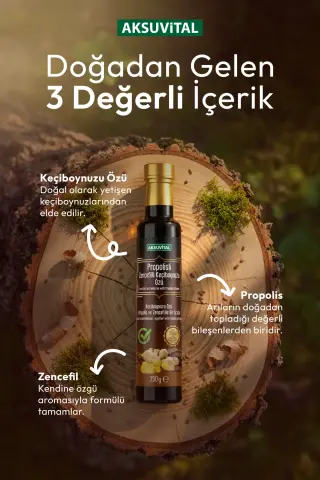 Aksuvital Propolis Zencefil Keçiboynuzu Özü 350g