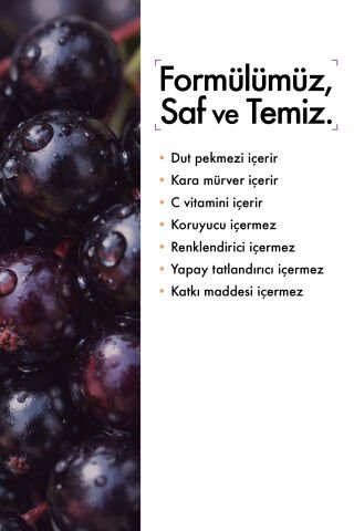 Kara Mürverli Çinko C Vitaminli Dut Pekmezi 350 gr.