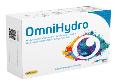 Avicenna OmniHydro Hyaluronik Asit, Koenzim Q10, Resveratrol, Omega 3, B2, B5 & B6 Vitamini İçeren TEG