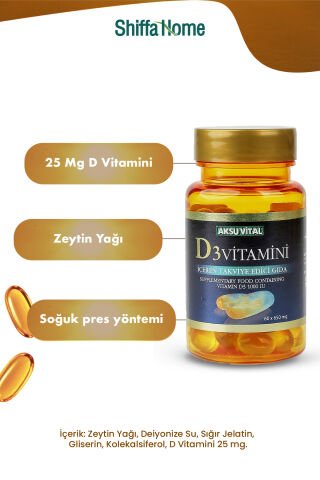 Aksuvital Vitamin D3 60 Softjel
