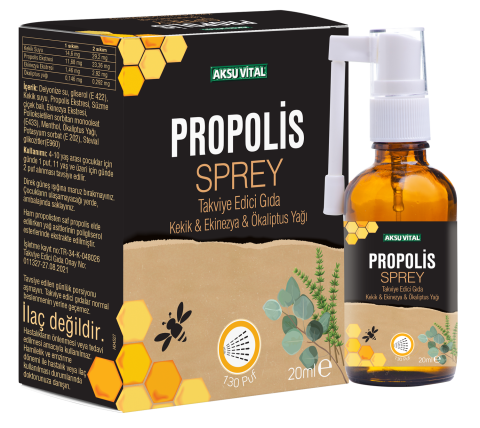 Propolisli Boğaz Spreyi 20ml Kekik Ekinezya Okaliptus ilaveli