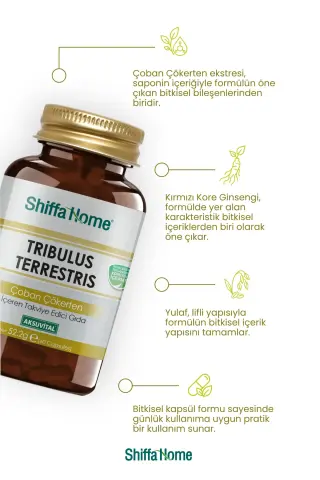 Shiffa Home Tribulus Terrestris Çoban Çökerten 60 Kapsül