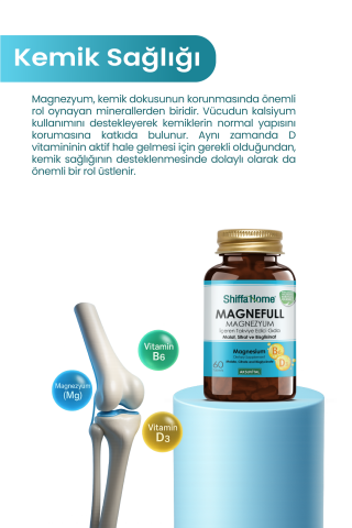 Shiffa Home MAGNEFULL Magnezyum Sitrat Bisglisinat Malat 60 Tablet