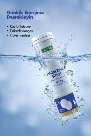 Magnezyum Sitrat Efervesan 20 Tablet