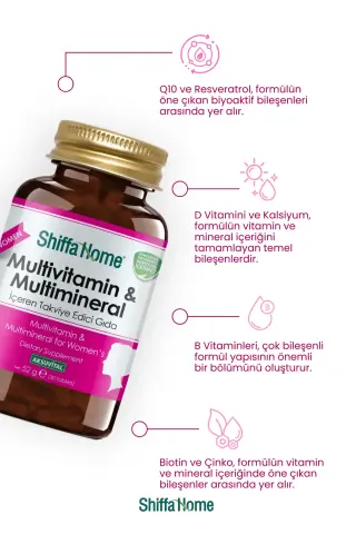 Shiffa Home Multivitamin & Multimineral - Kadın 1760mg x 30 Tablet