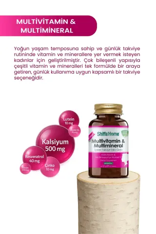 Shiffa Home Multivitamin & Multimineral - Kadın 1760mg x 30 Tablet