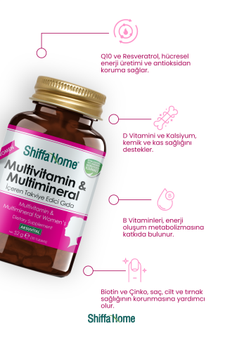 MULTİVİTAMİN & MULTİMİNERAL - KADIN - 1760 MG X 30  TABLET