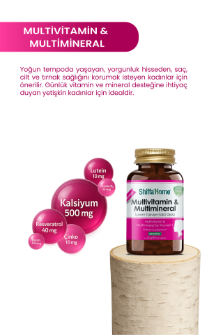 MULTİVİTAMİN & MULTİMİNERAL - KADIN - 1760 MG X 30  TABLET