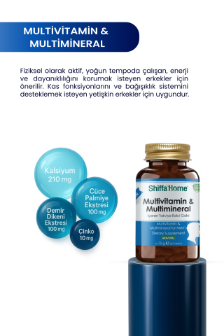 MULTİVİTAMİN & MULTİMİNERAL  - ERKEK  - 1260 mg x 60  TABLET