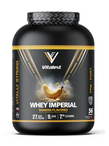 Whey Imperial Muz Aromalı 2128G. Protein Tozu 56 Servis