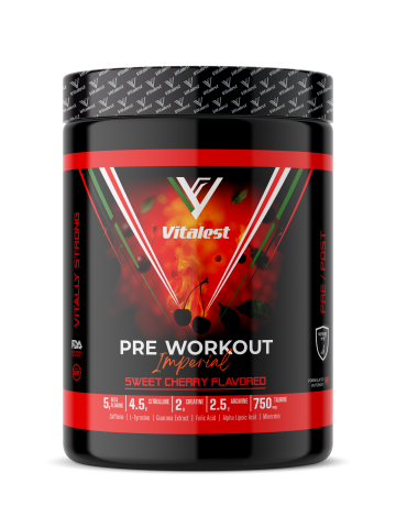 Vitalest Pre Workout Kiraz Aromalı 468G. 26 Servis