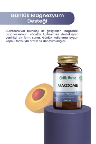 Shiffa Home MAGZOME Sukrozomiyal Magnezyum & B6 & D3 Vitamini 30 KAPSÜL
