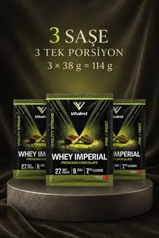 Vitalest Imperial Fıstıklı Çikolata Aromalı Whey Protein Tozu 38g Şase
